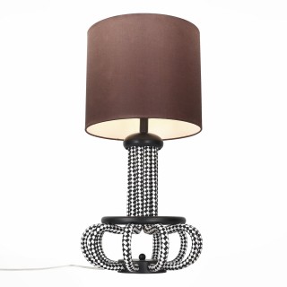 SL811.704.01 Прикроватная лампа ST-Luce Белый, Черный/Коричневый E27 1*60W ADAGIO-foto2