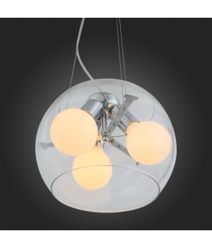 SL512.103.03 Светильник подвесной ST-Luce Хром/Прозрачный E27 Globe 3*60W UOVO-foto9