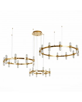 SL6007.203.54 Люстра подвесная ST-Luce Латунь/Прозрачный LED 54*2,5W 4000K GEMINA-foto2