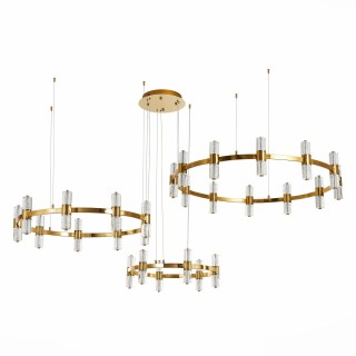 SL6007.203.54 Люстра подвесная ST-Luce Латунь/Прозрачный LED 54*2,5W 4000K GEMINA-foto2