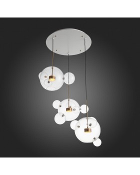 SL1133.203.03 Светильник подвесной ST-Luce Белый,Латунь/Прозрачный LED 3*14W 3000K (из 4-х коробок) BOPONE-foto5