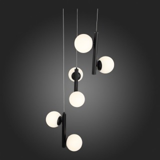 SL395.403.06 Люстра подвесная ST-Luce Черный/Белый LED 6*8W 4000K DONOLO-foto12