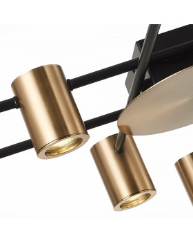 SL1207.402.08 Светильник потолочный ST-Luce Черный/Латунь GU10 8*7W VEROLI-foto3