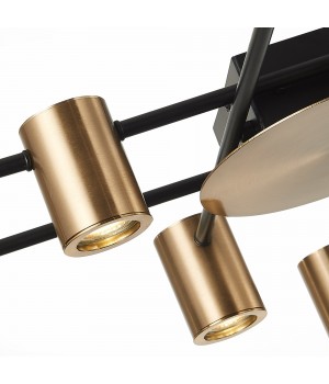SL1207.402.08 Светильник потолочный ST-Luce Черный/Латунь GU10 8*7W VEROLI-foto3