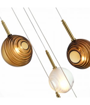 SL1183.543.06 Светильник подвесной ST-Luce Латунь/Черный, Белый G9 6*5W Foligno-foto3