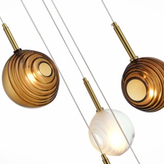 SL1183.543.06 Светильник подвесной ST-Luce Латунь/Черный, Белый G9 6*5W Foligno-foto3