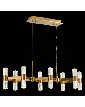 SL6007.203.16 Люстра подвесная ST-Luce Латунь/Прозрачный LED 16*2,5W 4000K GEMINA-foto4