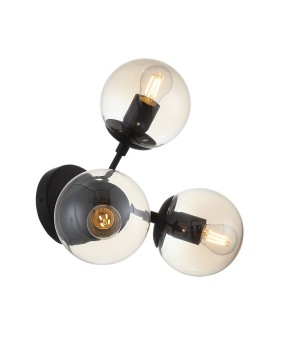 SL549.411.03 Бра ST-Luce Черный/Янтарный E27 3*40W STAMPO-foto3