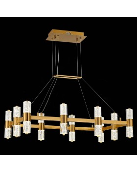 SL6007.203.20 Люстра подвесная ST-Luce Латунь/Прозрачный LED 20*2,5W 4000K GEMINA-foto4