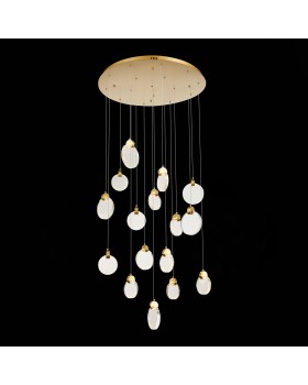 SL6104.203.16 Светильник подвесной ST-Luce Золотистый/Прозрачный,С пузырьками воздуха LED 16*3W 3000K Montecelio-foto4