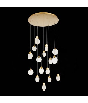 SL6104.203.16 Светильник подвесной ST-Luce Золотистый/Прозрачный,С пузырьками воздуха LED 16*3W 3000K Montecelio-foto4