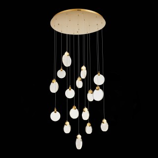 SL6104.203.16 Светильник подвесной ST-Luce Золотистый/Прозрачный,С пузырьками воздуха LED 16*3W 3000K Montecelio-foto4