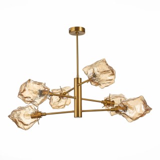 SL1175.302.06 Люстра потолочная ST-Luce латунь/янтарный E14 6*40W Portici-foto2