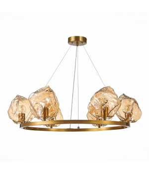 SL1175.303.06 Люстра подвесная ST-Luce латунь/янтарный E14 6*40W Portici-foto2