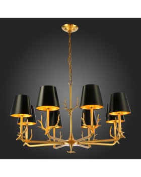 SL1123.203.08 Люстра подвесная ST-Luce Латунь/Черный, Золото E14 8*40W VELOSSA-foto7