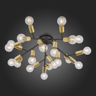 SL437.402.20 Люстра потолочная ST-Luce Золотистый,Черный E27 20*60W FOGLIONE-foto7