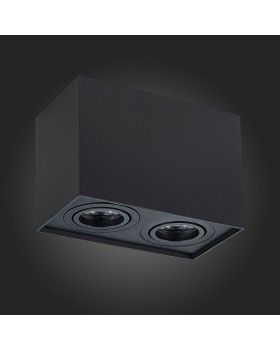 ST109.407.02 Светильник потолочный Мат. черный GU10 2*50W L181xW100xH123 220V Без ламп QUADRUS-foto6