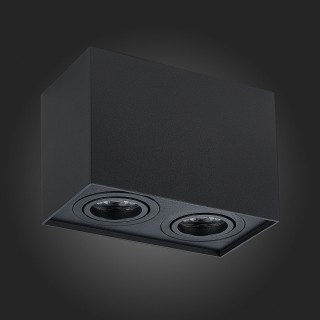 ST109.407.02 Светильник потолочный Мат. черный GU10 2*50W  L181xW100xH123 220V Без ламп QUADRUS-foto6