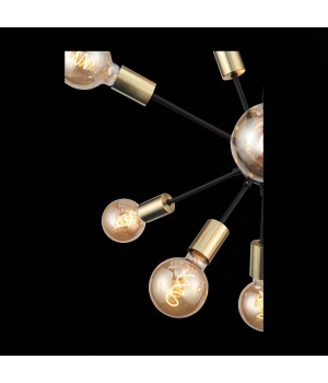 SL437.403.12 Люстра подвесная ST-Luce Черный, Золото E27 12*60W FOGLIONE-foto6