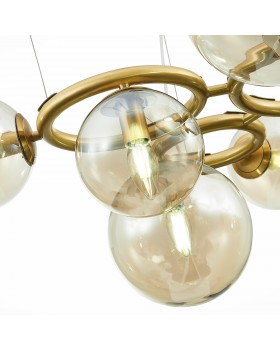 SL1162.303.09 Люстра подвесная ST-Luce Латунь/Коньячный E14 9*40W GORIZIA-foto2