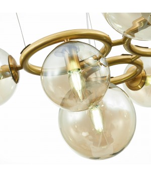 SL1162.303.09 Люстра подвесная ST-Luce Латунь/Коньячный E14 9*40W GORIZIA-foto2