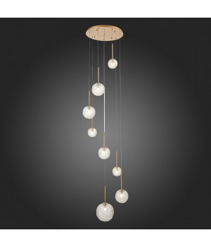 SL1152.203.08 Светильник подвесной ST-Luce Золотистый/Прозрачный G9 8*5W ARCOBALINO-foto3