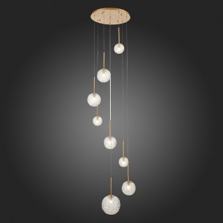 SL1152.203.08 Светильник подвесной ST-Luce Золотистый/Прозрачный G9 8*5W ARCOBALINO-foto3