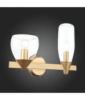 SL1119.201.02 Светильник настенный ST-Luce Золотистый/Прозрачный E14 2*40W TENERESA-foto9