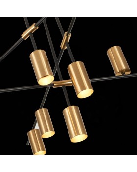 SL1206.402.12 Светильник потолочный ST-Luce Черный/Латунь GU10 12*7W SORMANO-foto7