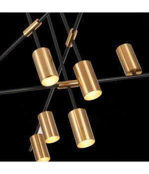 SL1206.402.12 Светильник потолочный ST-Luce Черный/Латунь GU10 12*7W SORMANO-foto7