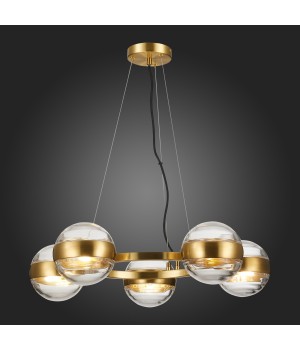 SL1156.303.05 Светильник подвесной ST-Luce Латунь/Прозрачный G9 5*5W BALA-foto7