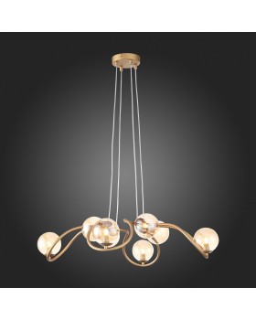 SL1502.203.08 Светильник подвесной ST-Luce Золотистый/Янтарный G9 8*5W LEGATEZZA-foto4