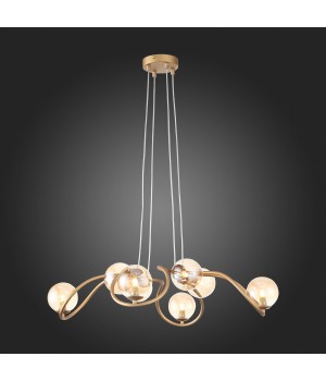 SL1502.203.08 Светильник подвесной ST-Luce Золотистый/Янтарный G9 8*5W LEGATEZZA-foto4