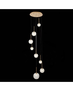 SL1152.203.08 Светильник подвесной ST-Luce Золотистый/Прозрачный G9 8*5W ARCOBALINO-foto7