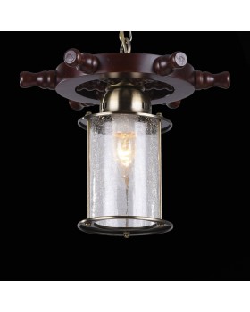 SL150.303.01 Светильник подвесной ST-Luce Бронза, коричневый/Прозрачный с эфектом трещин E27 1*40W VOLANTINO-foto3