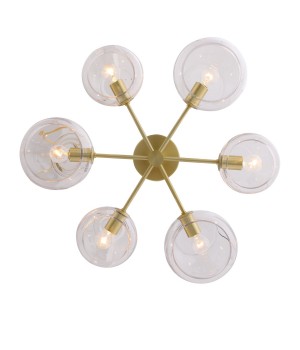 SL434.202.06 Люстра потолочная ST-Luce Латунь/Прозрачный E14 6*40W CALMARE-foto3