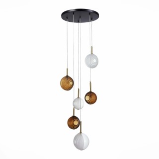 SL1183.543.06 Светильник подвесной ST-Luce Латунь/Черный, Белый G9 6*5W Foligno-foto2