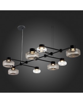 SL6005.403.08 Светильник подвесной ST-Luce Черный/Дымчатый, Прозрачный LED 8*3W 3000K Vallo-foto4