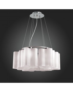 SL117.503.06 Люстра подвесная ST-Luce Серебристый/Белый с полосками E27 6*60W ONDE-foto6