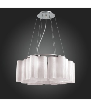 SL117.503.06 Люстра подвесная ST-Luce Серебристый/Белый с полосками E27 6*60W ONDE-foto6