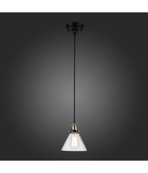 SL237.403.01 Светильник подвесной ST-Luce Черный, бронза/Прозрачный E27 1*40W EVOLUTO-foto3