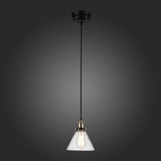 SL237.403.01 Светильник подвесной ST-Luce Черный, бронза/Прозрачный E27 1*40W EVOLUTO-foto3