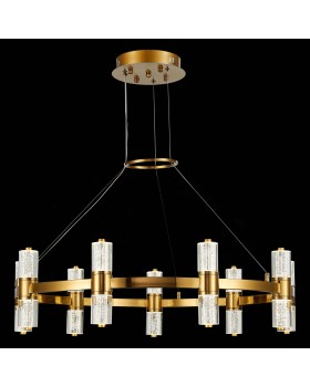SL6007.203.18 Люстра подвесная ST-Luce Латунь/Прозрачный LED 18*2,5W 4000K GEMINA-foto4
