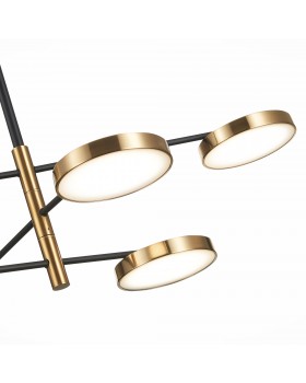 SL1605.413.06 Светильник подвесной ST-Luce Черный/Латунь, Белый LED 6*7,5W 3000K FARONE-foto3