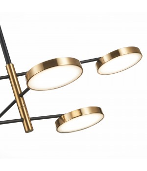 SL1605.413.06 Светильник подвесной ST-Luce Черный/Латунь, Белый LED 6*7,5W 3000K FARONE-foto3