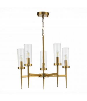 SL1159.303.05 Люстра подвесная ST-Luce Латунь/Латунь, Прозрачный E14 5*60W ACAZIO-foto2