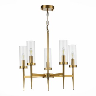 SL1159.303.05 Люстра подвесная ST-Luce Латунь/Латунь, Прозрачный E14 5*60W ACAZIO-foto2