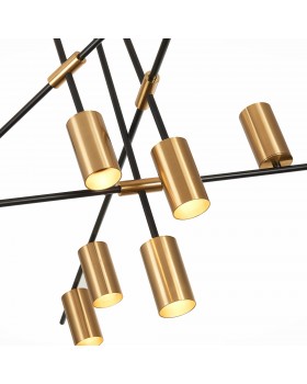 SL1206.402.12 Светильник потолочный ST-Luce Черный/Латунь GU10 12*7W SORMANO-foto11