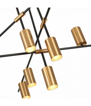 SL1206.402.12 Светильник потолочный ST-Luce Черный/Латунь GU10 12*7W SORMANO-foto11