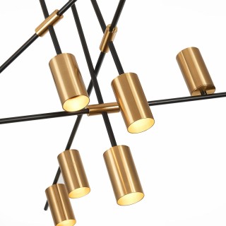 SL1206.402.12 Светильник потолочный ST-Luce Черный/Латунь GU10 12*7W SORMANO-foto11